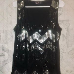 Added dimensions sexy sequin top